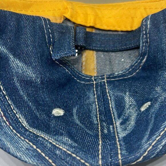 Denim Rhinestone LOVE Baseball Cap - Picture 4 of 5